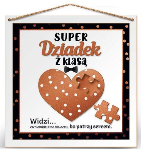 Ramka 22x22cm puzzle 3D Super Dziadek z klasą Ramka 22x22cm puzzle 3D Super Dziadek z klasą