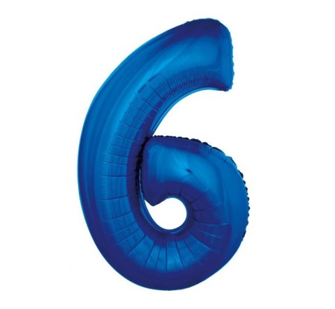 Balon foliowy "Cyfra 6", niebieska, 92 cm FG-C85N6 Balon foliowy "Cyfra 6", niebieska, 92 cm FG-C85N6