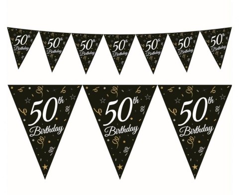 Girlanda papierowa Beauty&Charm z flagami "50" 28 x 270 cm GP-GF50 Girlanda papierowa Beauty&Charm z flagami "50" 28 x 270 cm GP-GF50