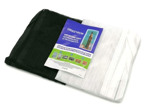 Moskitiera na drzwi zapinana magnetycznie 100x210cm BIAŁA I CZARNA Moskitiera na drzwi zapinana magnetycznie 100x210cm BIAŁA I CZARNA