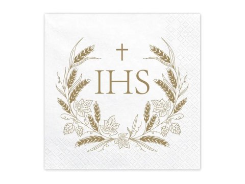 Serwetki IHS 33x33cm złoty | SP33-95-019