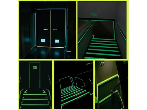 Taśma fluorescencyjna świecąca w ciemności 3m Taśma fluorescencyjna świecąca w ciemności 3m