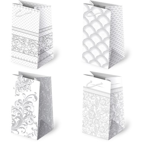 Torebki ozdobne 10szt. T-7L set 114 Białe 10 x 22 x 6 cm Torebki ozdobne 10szt. T-7L set 114 Białe 10 x 22 x 6 cm