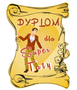 Dyplom dla Super Taty 17,5 x 13 P556W2