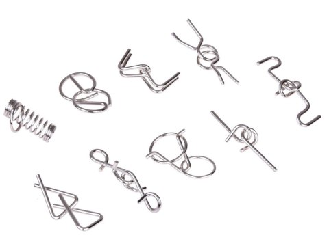 Metalowa układanka puzzle łamigłówka zagadka logiczna 9 ele ZA5066 Metalowa układanka puzzle łamigłówka zagadka logiczna 9 ele ZA5066
