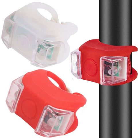 Oświetlenie rowerowe lampki led przód tył 2 szt. 14399 Oświetlenie rowerowe lampki led przód tył 2 szt. 14399