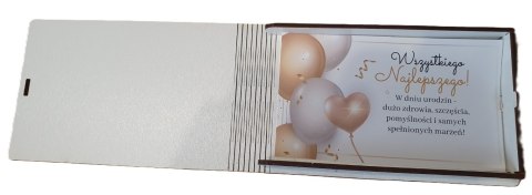Pudełko na pieniądze 16 x 9,5cm banknotówka na 40 urodziny WHISKY 3302-WY40 Pudełko na pieniądze 16 x 9,5cm banknotówka na 40 urodziny WHISKY 3302-WY40