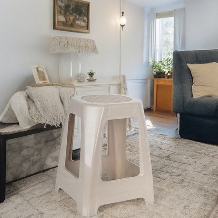 Taboret krzesło stołek Rattan Brązowy do 90 kg Taboret krzesło stołek Rattan Brązowy do 90 kg
