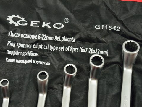 Klucze oczkowe 6-22mm 8el. płachta G11542 Klucze oczkowe 6-22mm 8el. płachta G11542