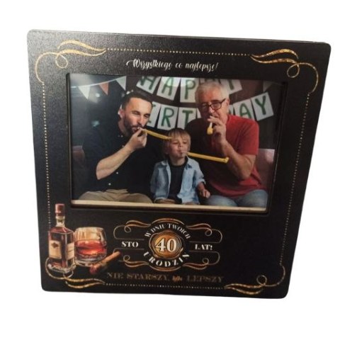Ramka na zdjęcia kolor 10 X 15 WHISKY na 40-te urodziny 3310-WY40 Ramka na zdjęcia kolor 10 X 15 WHISKY na 40-te urodziny 3310-WY40