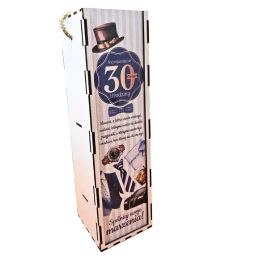 Skrzynka pudełko 33,5 x 9,5cm na butelkę alkoholu 30 Urodziny PAN GADŻET 3311-PNG30 Skrzynka pudełko 33,5 x 9,5cm na butelkę alkoholu 30 Urodziny PAN GADŻET 3311-PNG30