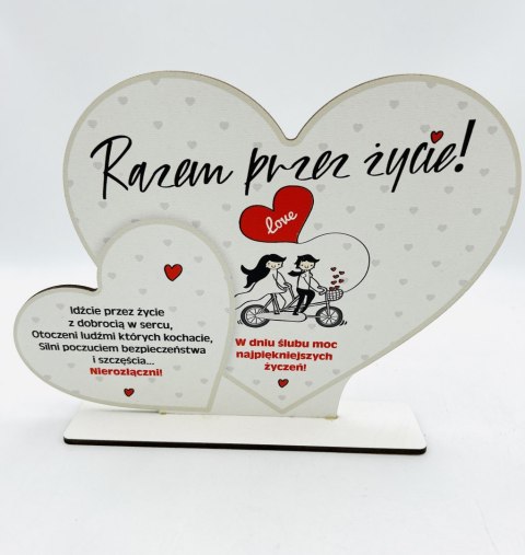 Stojak dwa serca MD kolor rower- Razem przez życie 3304-RR Stojak dwa serca MD kolor rower- Razem przez życie 3304-RR