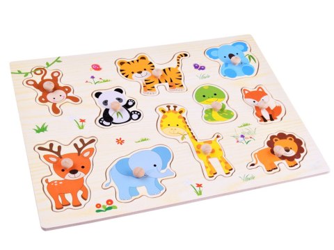 Puzzle drewniane zwierzaki układanka 10 el ZA4721 Puzzle drewniane zwierzaki układanka 10 el ZA4721