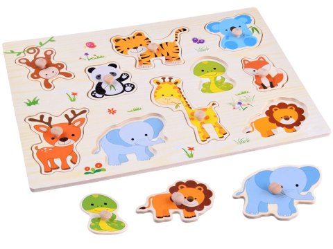 Puzzle drewniane zwierzaki układanka 10 el ZA4721 Puzzle drewniane zwierzaki układanka 10 el ZA4721