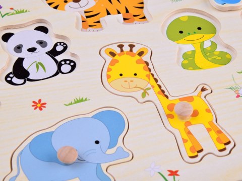 Puzzle drewniane zwierzaki układanka 10 el ZA4721 Puzzle drewniane zwierzaki układanka 10 el ZA4721