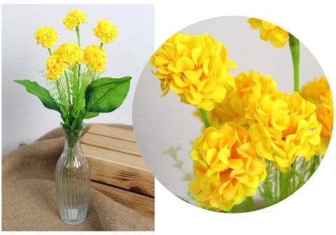Bukiet 2szt GOŹDZIK wys. 38 cm 6 łodyg (9 kwiatów 4,5 cm) ŻÓŁTY KMD-2410B Bukiet 2szt GOŹDZIK wys. 38 cm 6 łodyg (9 kwiatów 4,5 cm) ŻÓŁTY KMD-2410B