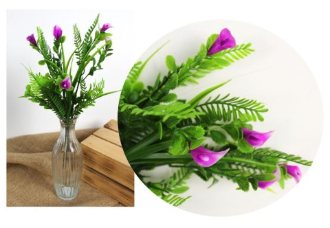 Bukiet 2szt sztuczny kalia drobna 37 cm 5 łodyg (główka 2,5x1,5 cm) FIOLETOWY MZ-068D Bukiet 2szt sztuczny kalia drobna 37 cm 5 łodyg (główka 2,5x1,5 cm) FIOLETOWY MZ-068D