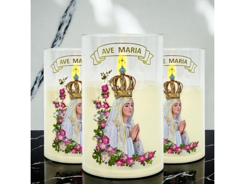 Świeczka led w obudowie z płomieniem - 12,5cm "Ave Maria" 41528 Świeczka led w obudowie z płomieniem - 12,5cm "Ave Maria" 41528