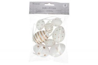 Zawieszka jajko 8szt. 4+6cm