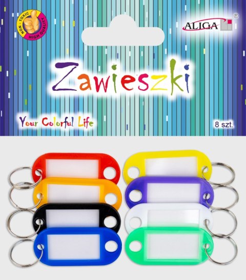 Zawieszki do kluczy mix kolorów, op. 8szt. PH-8251 Zawieszki do kluczy mix kolorów, op. 8szt. PH-8251