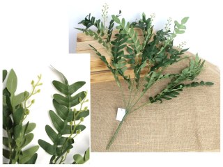 Gałązka 2szt liści FLEBODIUM wys. 53 cm, 5 łodyg ZIELONY