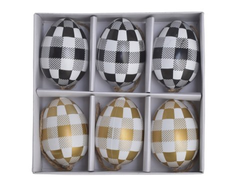 Jajka 6cm zawieszki 6szt. HEA-2023S0317 Jajka 6cm zawieszki 6szt. HEA-2023S0317