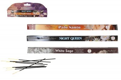 Kadzidło zapachowe White Sage, Palo Santo, Night Queen 3 opak po 8szt. ISP613 Kadzidło zapachowe White Sage, Palo Santo, Night Queen 3 opak po 8szt. ISP613