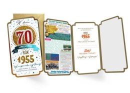 Karnet Urodziny 70 (cyfry, roczniki) 2025 PM-396