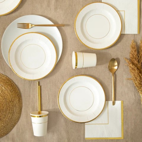 Kubek biały Elegant Gold 270ml 6szt. 155233 Kubek biały Elegant Gold 270ml 6szt. 155233