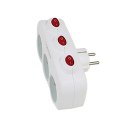 Rozgałęźnik elektryczny z uziemieniem 3 gniazda ELK307W