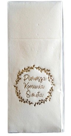 Serwetka 20szt Komunia 32 x 38cm Kie-KWianek Serwetka 20szt Komunia 32 x 38cm Kie-KWianek