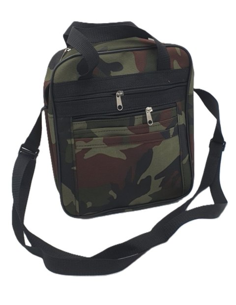 Torba męska 27 x 32cm z dwoma zamkami moro Torba męska 27 x 32cm z dwoma zamkami moro