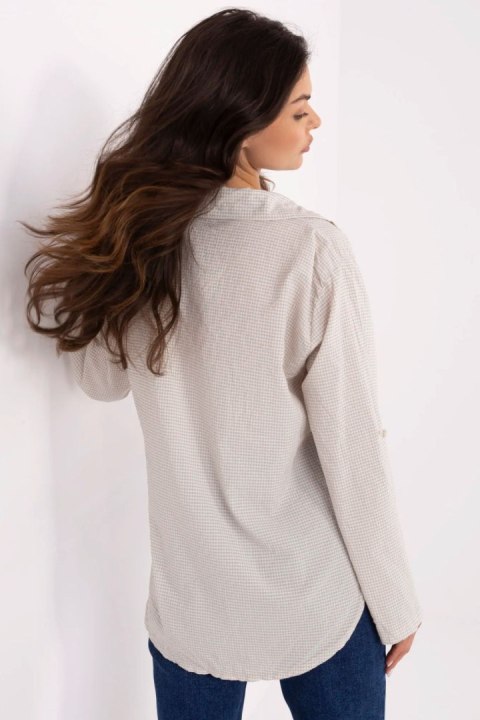 Koszula Damska Model MO-KS-1803.89 White/Beige - Italy Moda Koszula Damska Model MO-KS-1803.89 White/Beige - Italy Moda