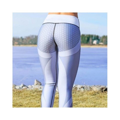 Sportowe Legginsy Fitness Trening Szare S LEG21S Sportowe Legginsy Fitness Trening Szare S LEG21S