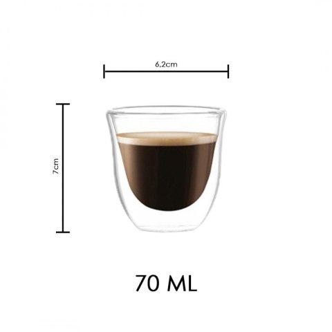 Szklanki termiczne 70ML do kawy zestaw 2szt SZK31ZESTAW2 Szklanki termiczne 70ML do kawy zestaw 2szt SZK31ZESTAW2