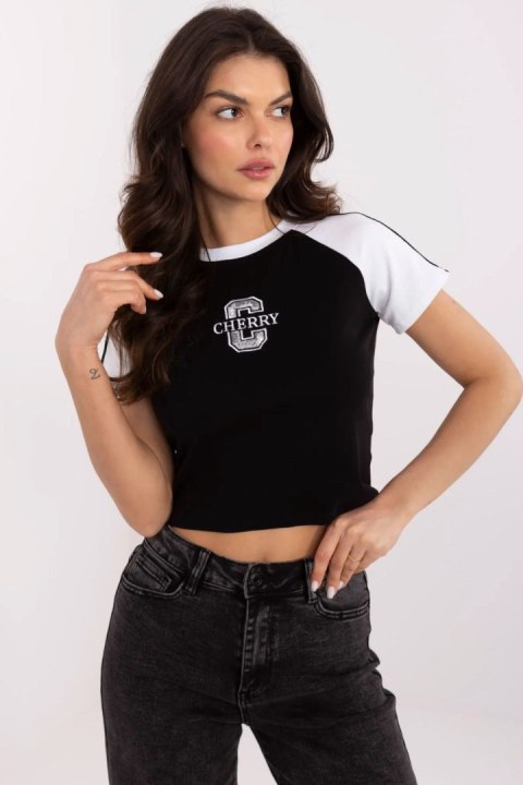 T-shirt Damski Model NM-TS-NG3772.82 Black/White - NM T-shirt Damski Model NM-TS-NG3772.82 Black/White - NM
