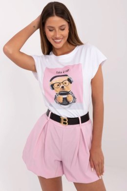 Tshirt Damski Model NM-TS-NG25282.20P White/Pink - NM