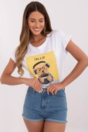Tshirt Damski Model NM-TS-NG25282.20P White/ellow - NM