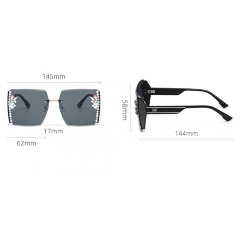 Okulary przeciwsłoneczne z kryształkami GRADIENT OK304WZ2 Okulary przeciwsłoneczne z kryształkami GRADIENT OK304WZ2