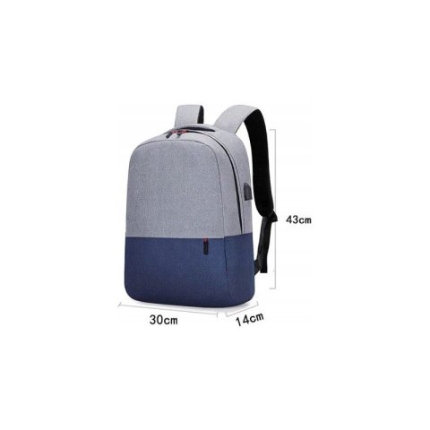 Plecak sportowy USB szary PL150WZ2 Plecak sportowy USB szary PL150WZ2