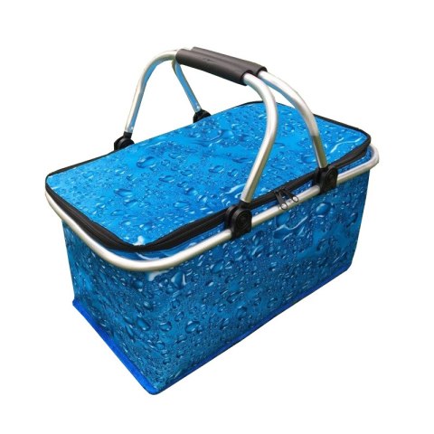 Składany kosz termiczny na zakupy, piknik 47x27x23cm KP01WOD Składany kosz termiczny na zakupy, piknik 47x27x23cm KP01WOD