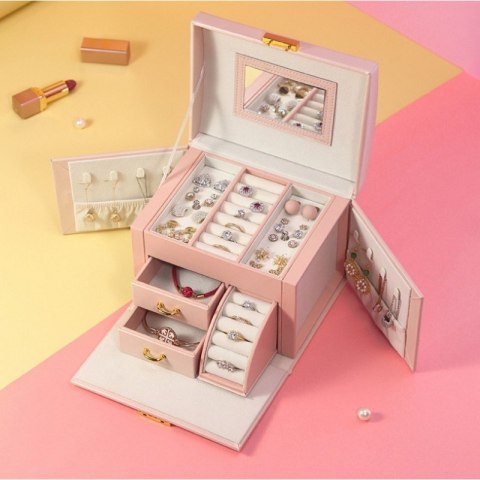 Szkatułka na biżuterię kuferek etui organizer PD120PR Szkatułka na biżuterię kuferek etui organizer PD120PR