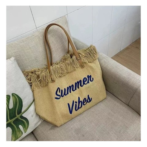 TORBA PLAŻOWA BOHO Z frędzlami brąz TP11BR TORBA PLAŻOWA BOHO Z frędzlami brąz TP11BR