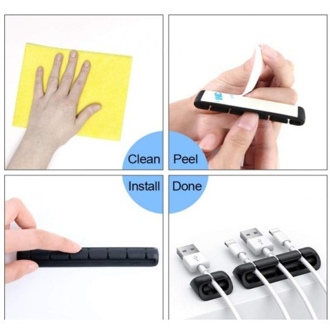 Uchwyt na 5 kabli przyklejany organizer ODK01 Uchwyt na 5 kabli przyklejany organizer ODK01