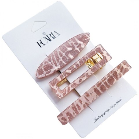 Zestaw 3 sztuk Opalizujących Spinek do włosów SP217 Zestaw 3 sztuk Opalizujących Spinek do włosów SP217