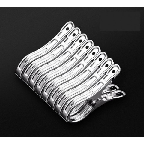 Zestaw 8 metalowych klipsów Klamerki do prania ze Stali nierdzewnej ORM22 Zestaw 8 metalowych klipsów Klamerki do prania ze Stali nierdzewnej ORM22