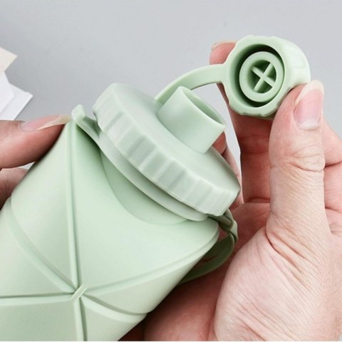 BUTELKA NA WODĘ BIDON mały składany silikonowy 600ml BD11SZ BUTELKA NA WODĘ BIDON mały składany silikonowy 600ml BD11SZ