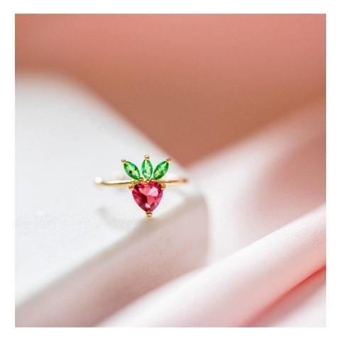 Kolczyk ze stali szlachetnej platerowanej 14k złotem z kryształkiem nausznica fruity 1sz K1546WZ2 Kolczyk ze stali szlachetnej platerowanej 14k złotem z kryształkiem nausznica fruity 1sz K1546WZ2