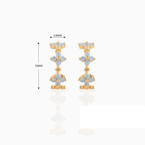 Kolczyki ze stali szlachetnej platerowane 14k złotem KST3198 Kolczyki ze stali szlachetnej platerowane 14k złotem KST3198