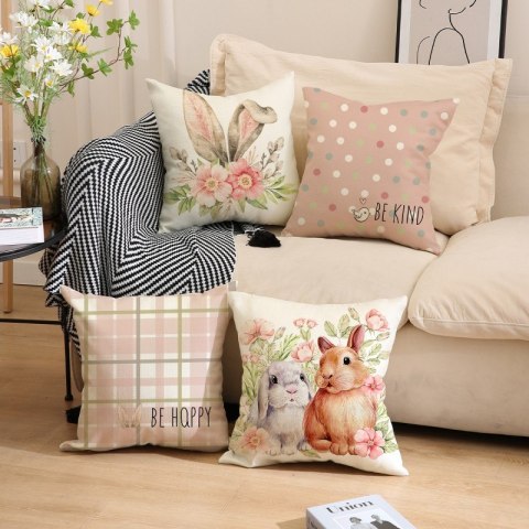 Poszewka na poduszkę 45 x 45 cm motyw wiosenny BOHO POD129 Poszewka na poduszkę 45 x 45 cm motyw wiosenny BOHO POD129
